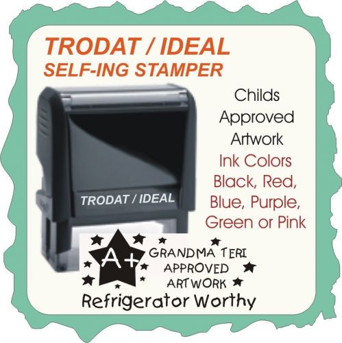 Child Artwork Approval Stamp, Trodat / Ideal 4900 Series Self-Inking, Custom