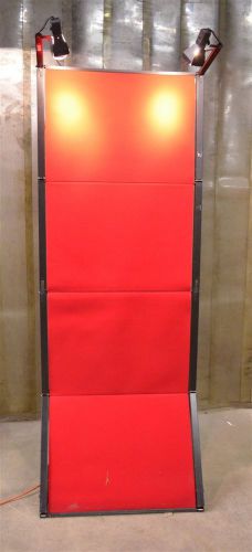 Skyline Exhibits Reflex Backlight Red Display Floor Stand 88&#034; x 29&#034; w/ Hard Case