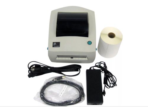 Zebra lp2844 direct thermal label printer, ac adapter included black &amp; white for sale