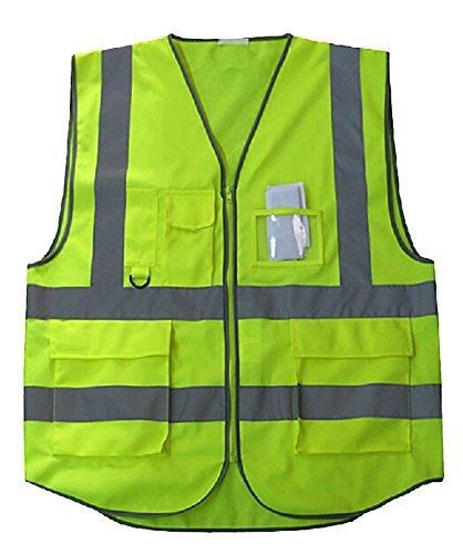 misslo reflective Misslo 5 Pockets High Visibility Zipper Front Breathable