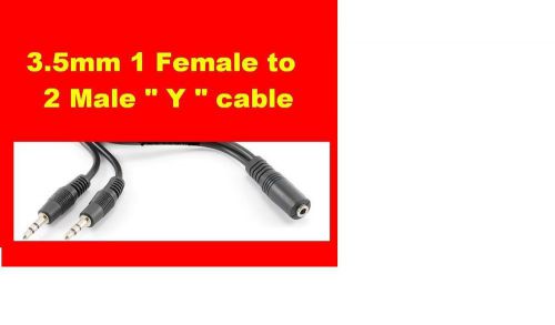 6ft 3.5mm Stereo Female to 2-Male Y-Splitter Audio Cable, CableOnSale
