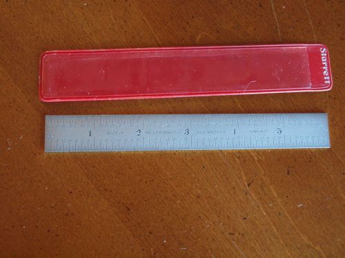 Nos starrett satin chrome rules c604r-6 spring tempered ... 3 available w/box for sale