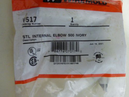 Wiremold v517 steel internal elbow 500 ivory  (nos) for sale