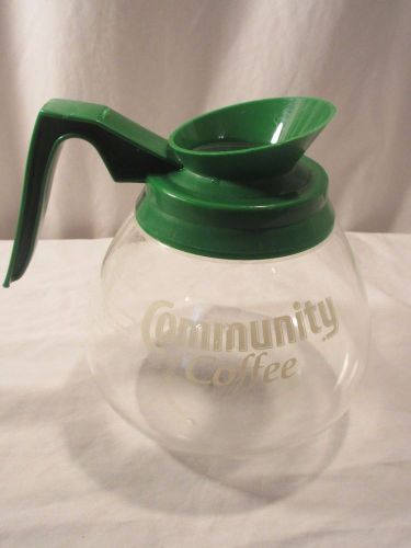 2 Community Coffee Green Handle Schott Replacement 12 Cup Carafes