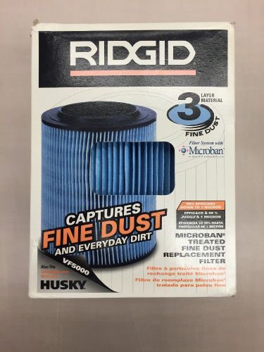 Ridgid VF5000 3-Layer Fine Dust Pleated Paper Filter 72952 NEW