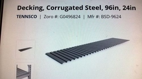 TENNSCO BSD-9624 Corrugated Steel Decking,96 In. W,Gray (Lot of 6 boxes, pick up