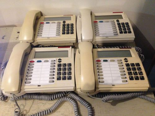 Lot of 4 Mitel Superset 4150 Tan Off-White 9132-150-100-NA