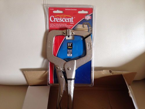 New crescent c11ccsv 11&#034; locking c-clamp with swivel pads for sale