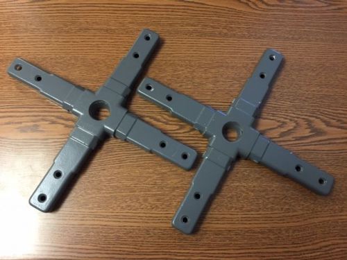 TWO (2) Knoll Equity 4-Way Connector Cap Assembly Rigidizer DARK GRAY