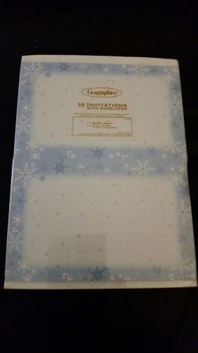 Geographics Invitations with Envelopes - Snowflake Pattern