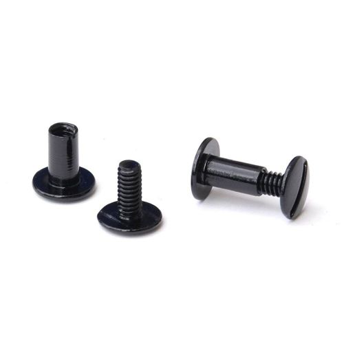 Trubind 1/2-inch black aluminum chicago screws 100 sets (spb0102) for sale