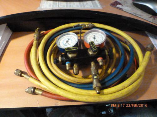 Imperial eastman 4 diaphragm valve refrig manifold w/60in. hoses for sale