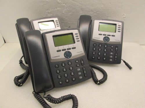 Lot 3 Linksys SPA942 IP Business Phones w/ Handset &amp; Stand READ