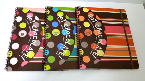 Carolina Pad &#034;Hot Chocolate&#034; Personal Notebooks, 3 PK , 8.5&#034; X 10.5&#034;, 80 Sheets.