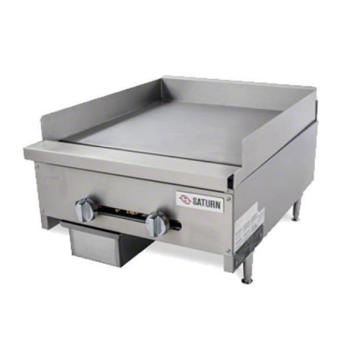 Saturn commercial heavy duty gas griddle (sg-24) , 24&#034; manual, nat. gas for sale