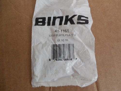 Binks Stop Plate Plated 41-1161 411161 New