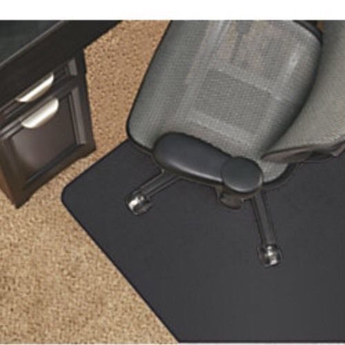 Realspace® Black Vinyl Chair Mat For Low-Pile Carpets, Studded, 36&#034;W x 48&#034;D
