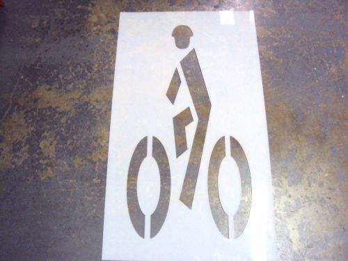48&#034; Federal Man On Bike Parking Lot Stencil 48&#034; Man on Bike Stencil