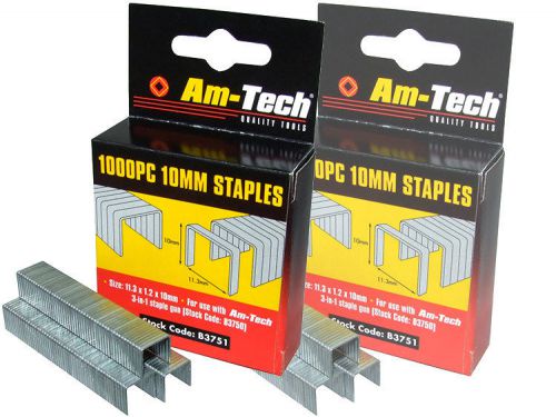 Am-tech 1000pc 10mm staples amb3751 for sale