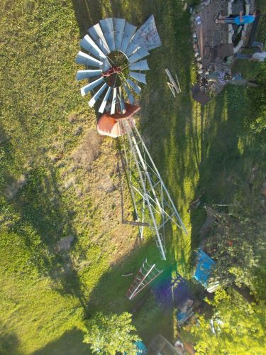 8&#039; 602 Aermotor Windmill with 27 Foot Aermotor Tower Garden,Yard, Barn, Farm