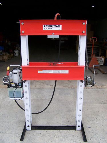 Power team 25-ton electric / hydraulic h-frame shop press 115v 1 phase for sale