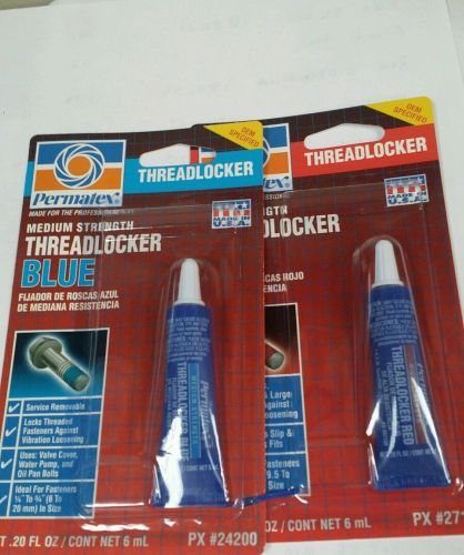 Threadlocker Medium Strength in Blue &amp; High Strength in Red 2 pack