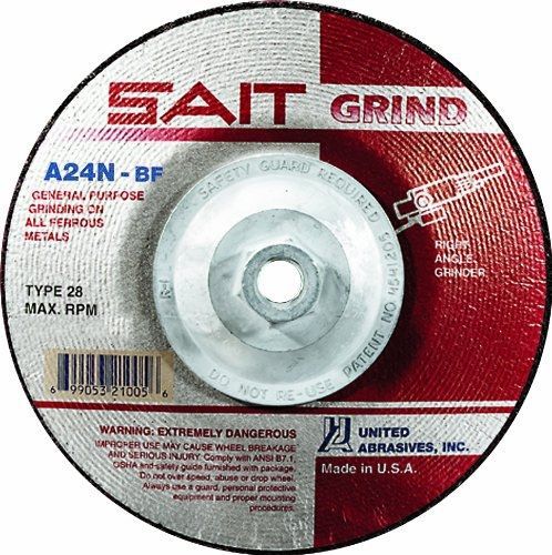 United abrasives, inc. united abrasives/sait 21025 4-1/2 by 1/4 by 5/8-11 a24n for sale
