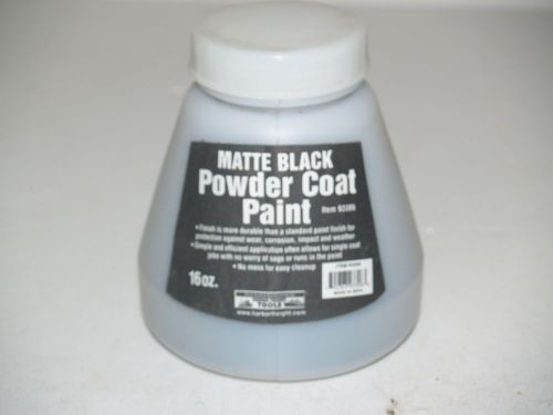 Harbor Freight Tools Powder Coat Paint - New - 16 oz ounces-Matte Black