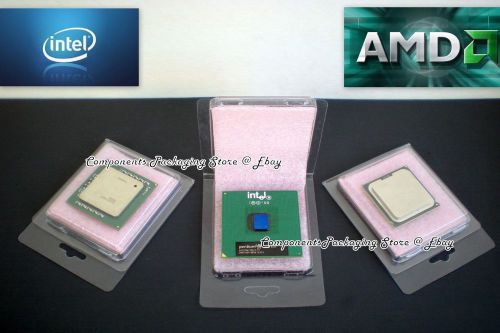 Cpu clam shell case for intel amd processor with anti static foam - qty 20 new for sale