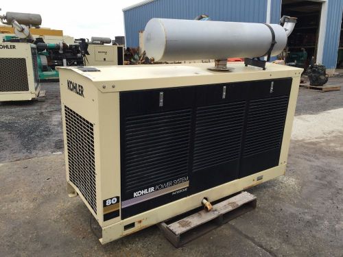 –80 kW 2000 Kohler Generator Set, Natural Gas, Low Hours, F.O.B. Minnesota