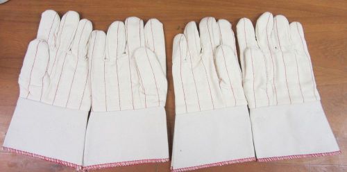 2 Pair  Cotton Canvas Cotton Cloth Work Garden Gloves  Size Medium NEW