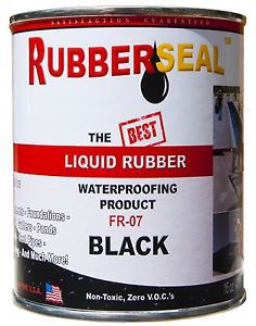 Rubberseal Liquid Rubber Waterproofing Roll On Black 16oz - New