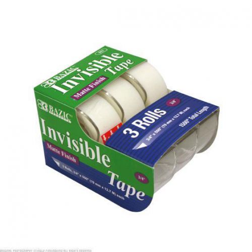 BAZIC Invisible Tape 3/4&#034; x 500&#034; 24 Packs of 3 903-24