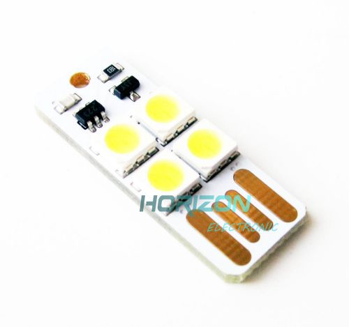 10pcs Pocket Mini USB Touch switch 4LED Night Light Bulb Card Lamp White M35