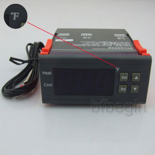 AC 110V F Temperature Controller Temp Sensor incubation thermostat Switch Relay