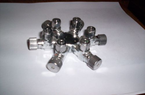 STAINLESS STEEL CO2 6 OUTPUT MANIFOLD NEW
