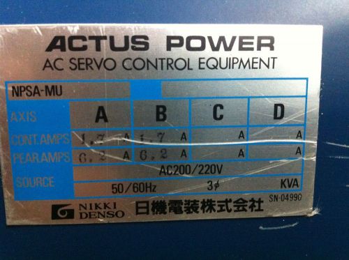 Komori nikko denso servo drive npsa-102mu npsa102mu controller klj-5002-40k ac for sale