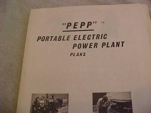 Portable electric power Plant Plans