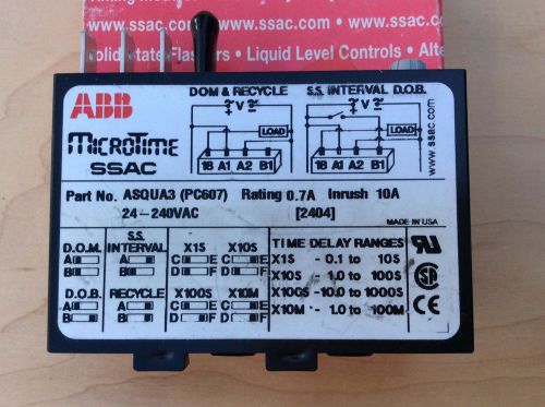 ABB  MICROTIME ASQUA3 TIMER TIMING MODULE INTERVAL RELAY