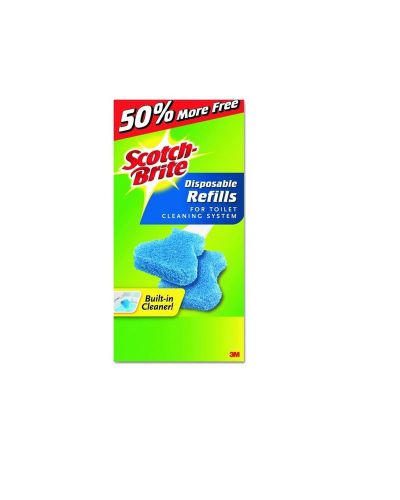 Scotch Brite Disposable 3 inch Toilet Scrubber Refill Pack of 10 Refills - New