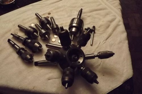 Morse taper # 3 tailstock turret, royal centers, keyless chucks &amp; more. sweet !! for sale