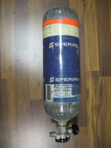 Sperian 4500 psig 45 minute carbon fiber air cylinder tank scba - tested 2014 for sale