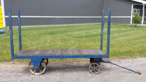 Heavy duty industrial steel warehouse cart 28&#034; x 96&#034; shop cart for sale