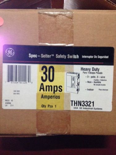GE THN3321 240V 3P Non-fused 30A Safety Switch