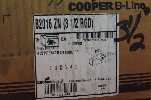 COOPER B-LINE STRUT CLAMP 3.5” RIGID CONDUIT B2016ZN LOT OF 35 PIECES