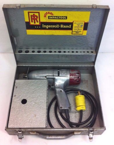 Vintage Ingersoll Rand Model A 3/8&#034;inch Drive Corded Electric Impact Wrench Case