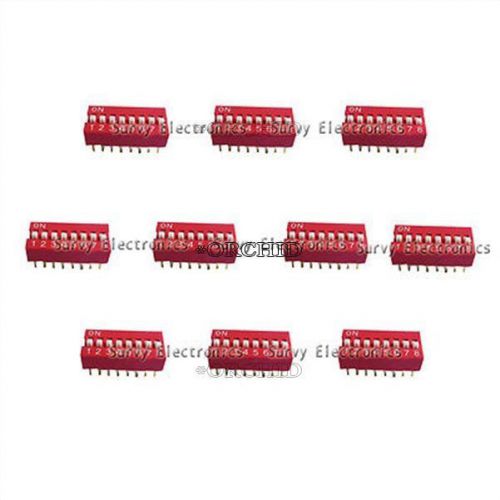 10pcs new 8p 8 position dip switch side style 2.54mm pitch through hole diy good