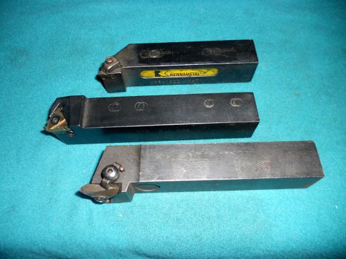 (3) insert type tool holders w/1&#034; x 1&#034; shanks, used for thread cutting for sale
