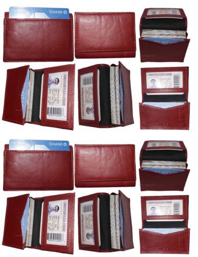 Lot of 12 New Leather Business card Credit Card Holder; Fifty Card Case, ID nwt