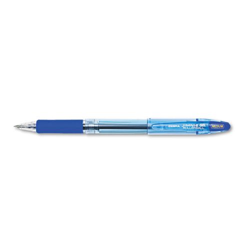 Zebra 44120 Jimnie Gel Rollerball Pens, Medium Pt/0.7mm, Blue Ink, 12 Pens/DZ